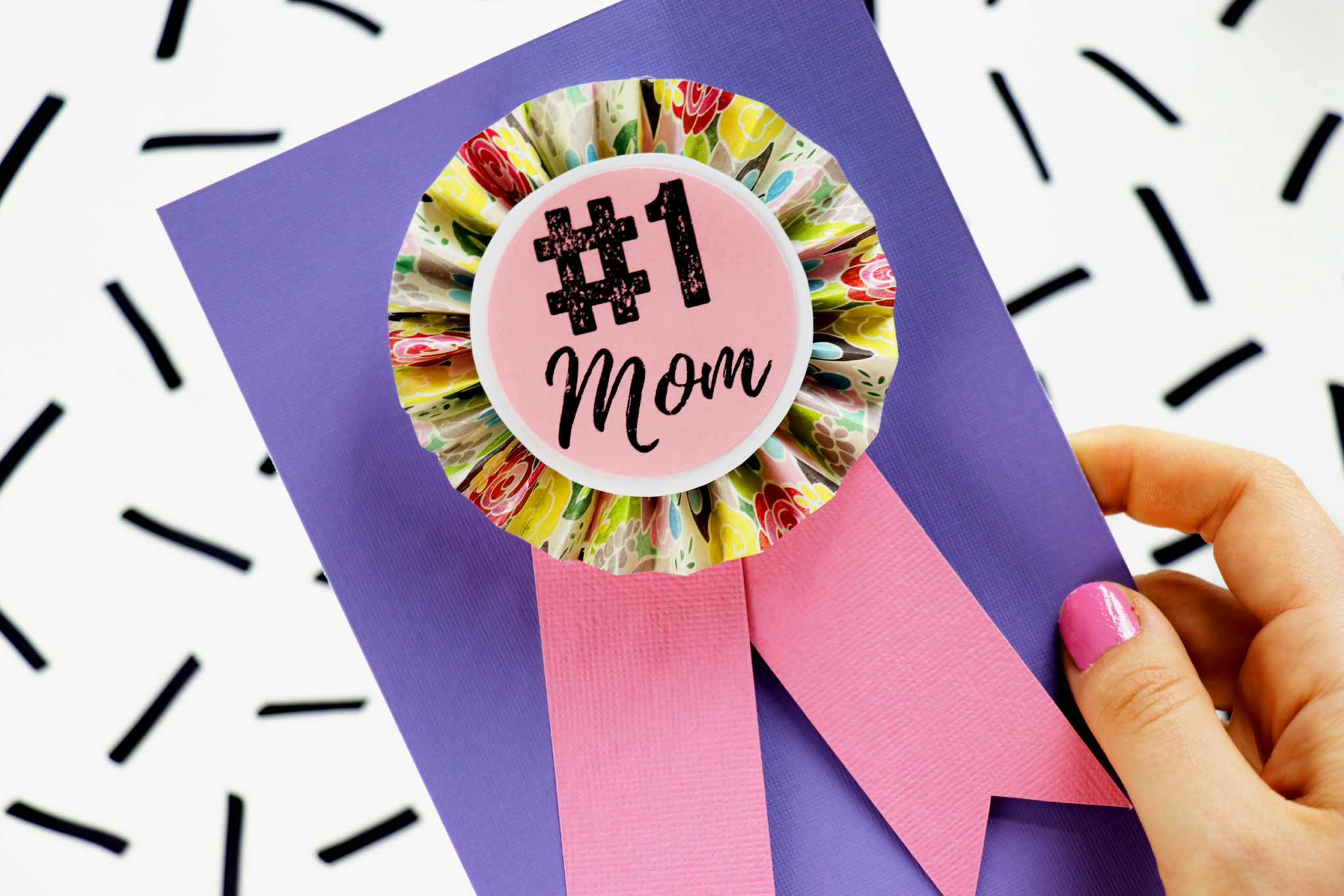 Diy 1 Mom Paper Medallion Mothers Day Card Karen Kavett