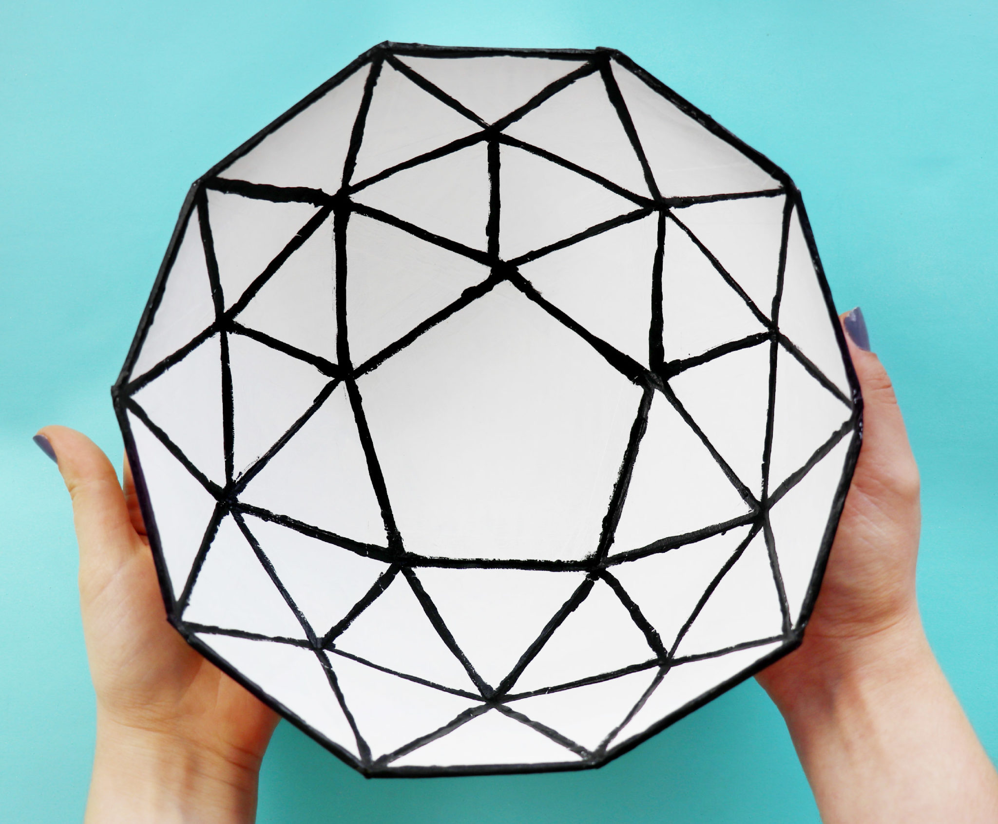 DIY Geodesic Dome Bowl Made Out Of A Cardboard Box Karen Kavett