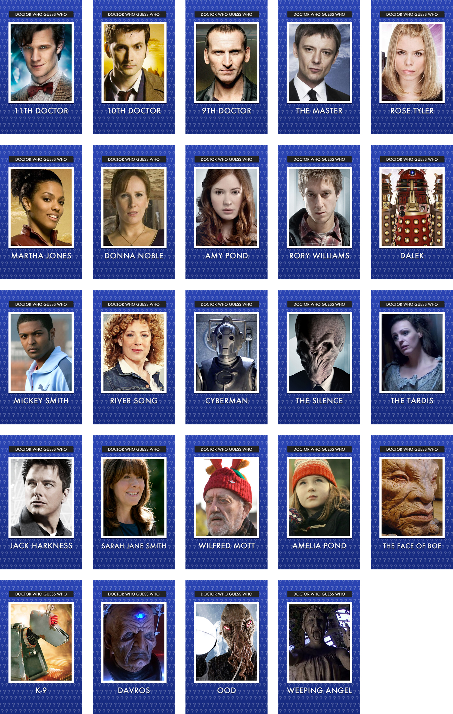 Game Cards Guess Who Game Cards Printable