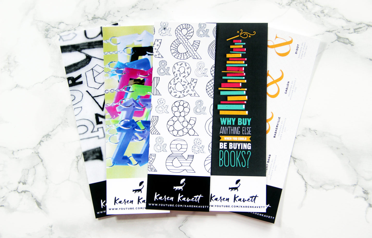 New Bookmarks For Sale on DFTBA + The Ampersand Coloring Book Reprint