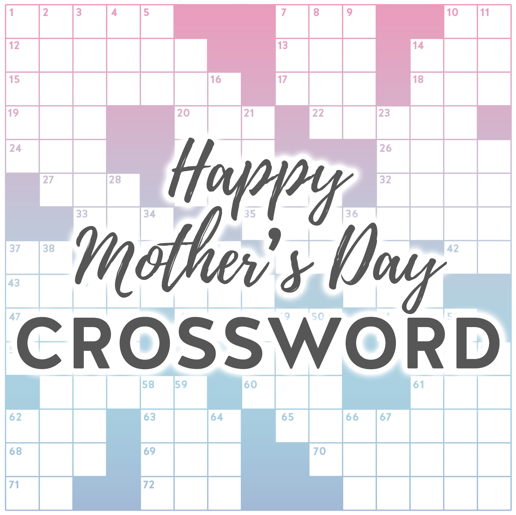 Mother’s Day Crossword Puzzle