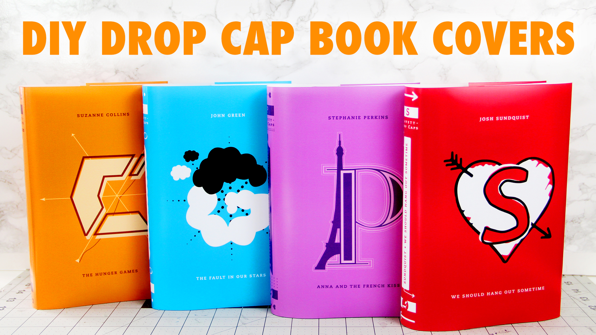 DIY Penguin Drop Cap Book Covers - Karen Kavett
