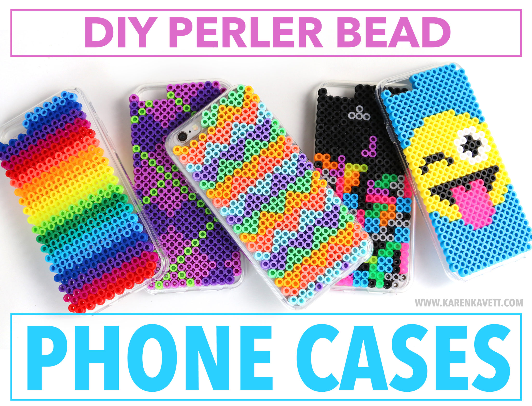 DIY Perler Bead Phone Cases - Karen Kavett