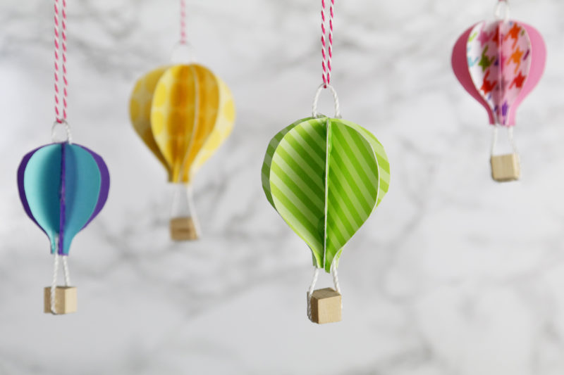 DIY Cute Paper Hot Air Balloons - Karen Kavett