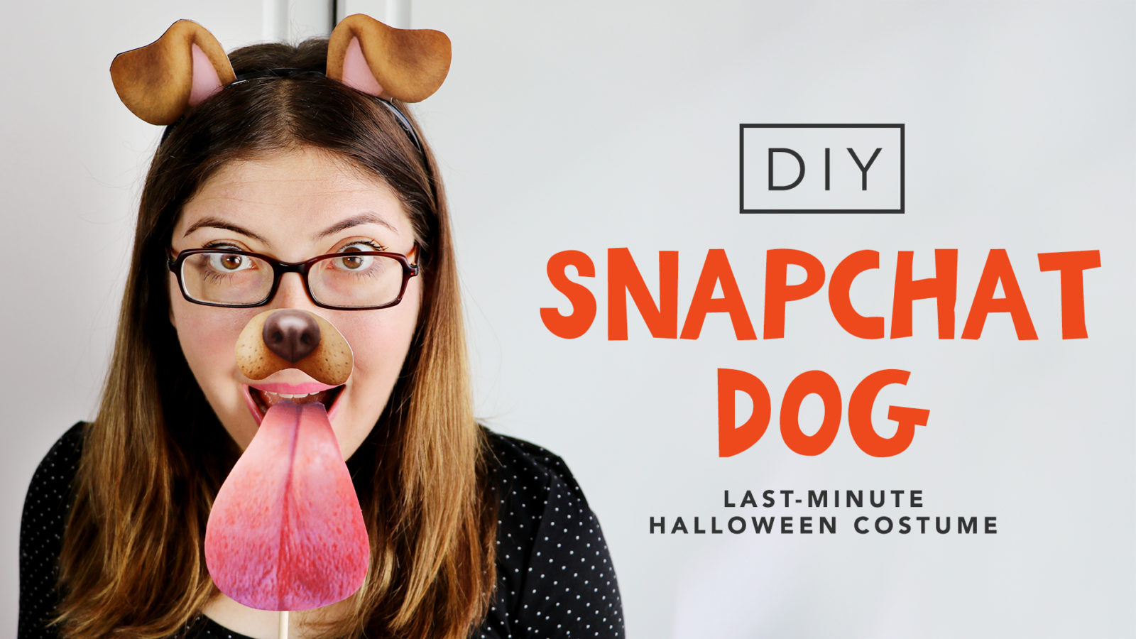 DIY Last-Minute Snapchat Dog Costume! - Halloween 2016 - Karen Kavett