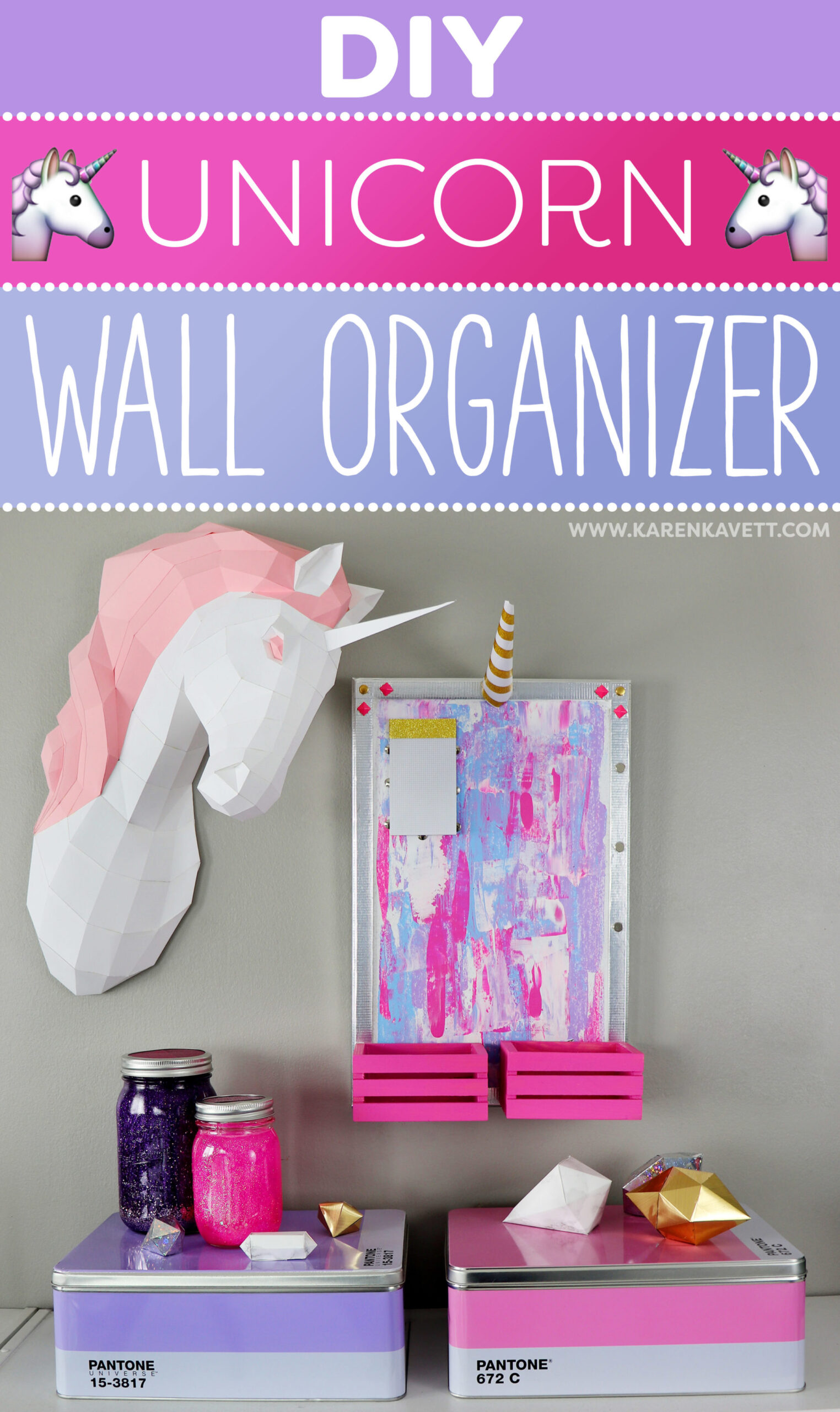 DIY Unicorn Wall Organizer   Karen Kavett
