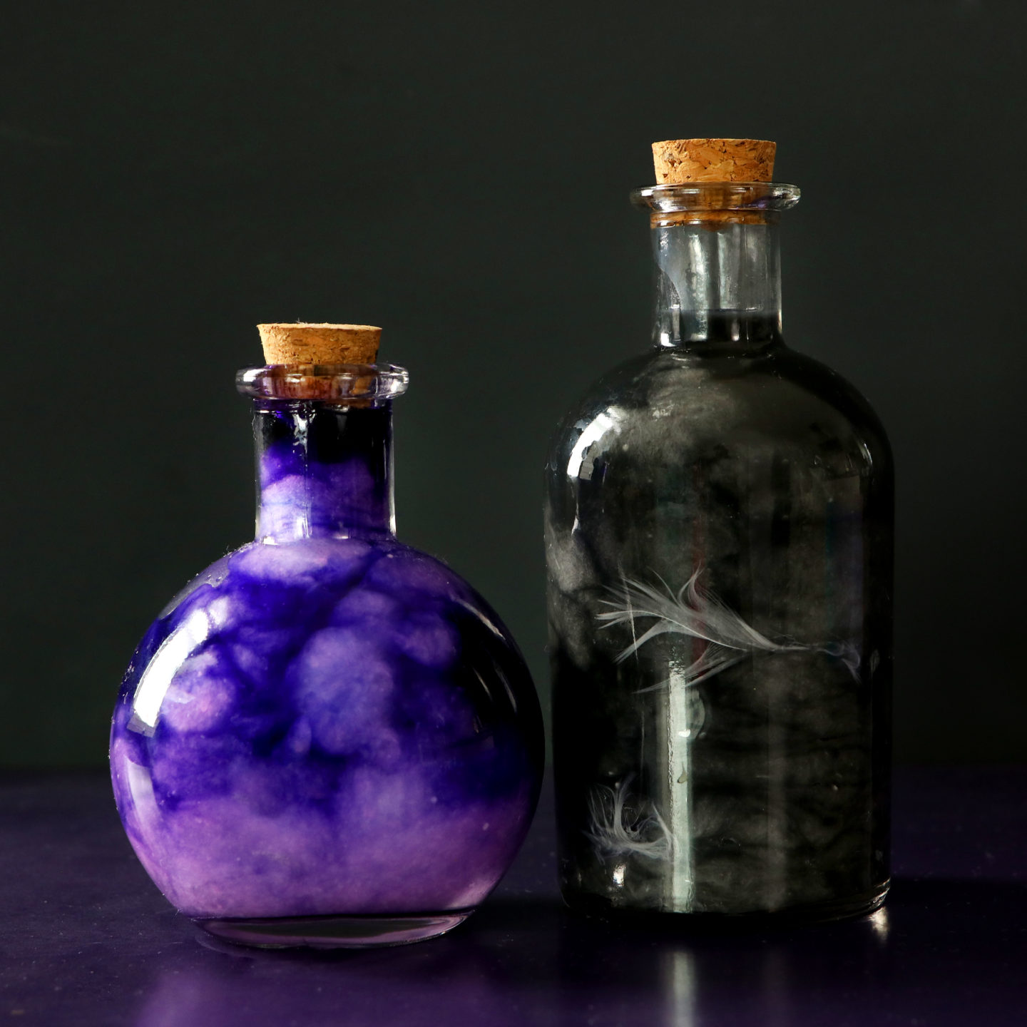 DIY Halloween Nebula Jars and Potion  Bottles Karen Kavett