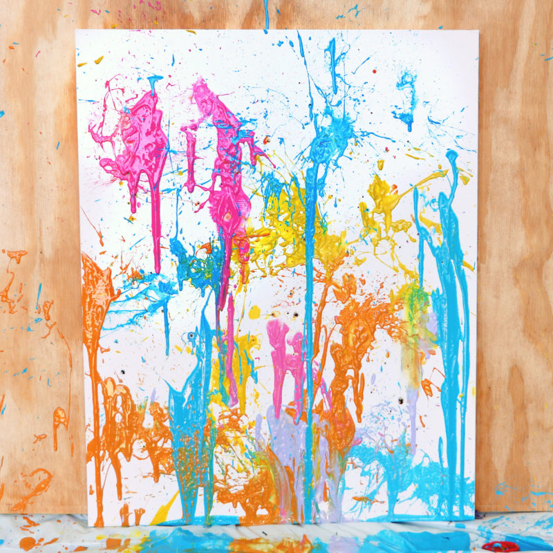 DIY Balloon Splatter Painting - Karen Kavett