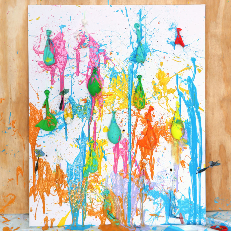 DIY Balloon Splatter Painting - Karen Kavett