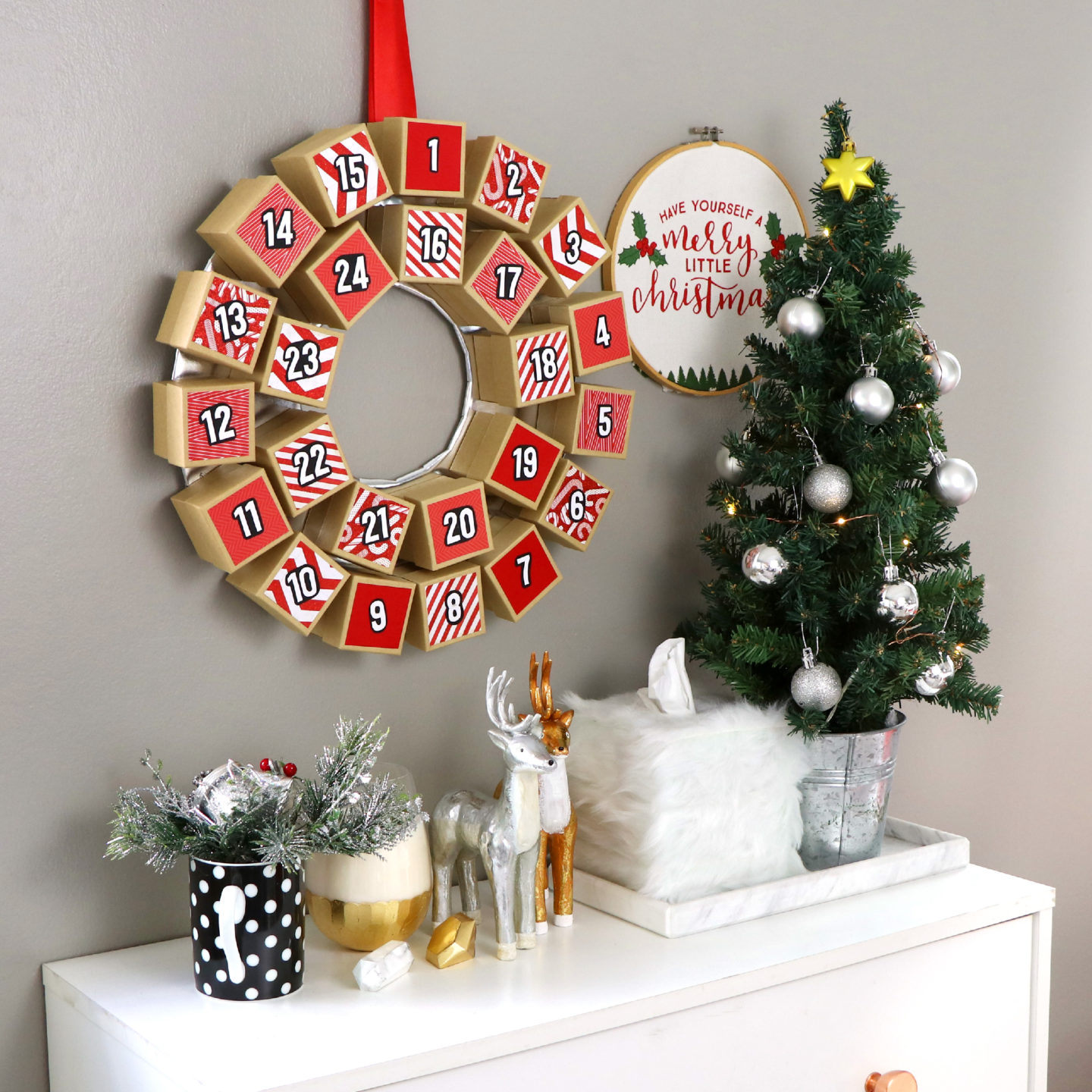 DIY Advent Calendar Wreath Karen Kavett