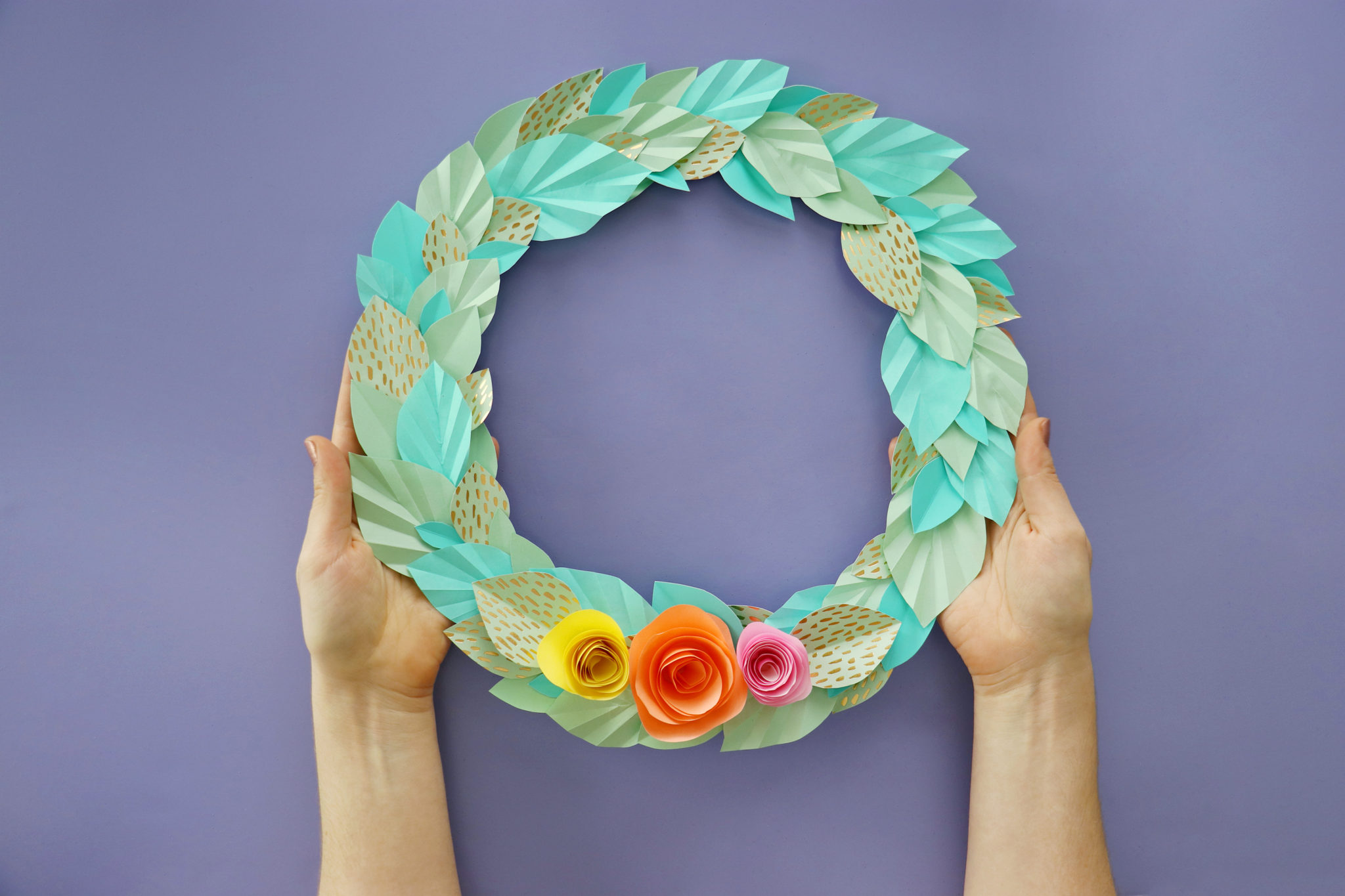 DIY Origami Paper Wreath Karen Kavett