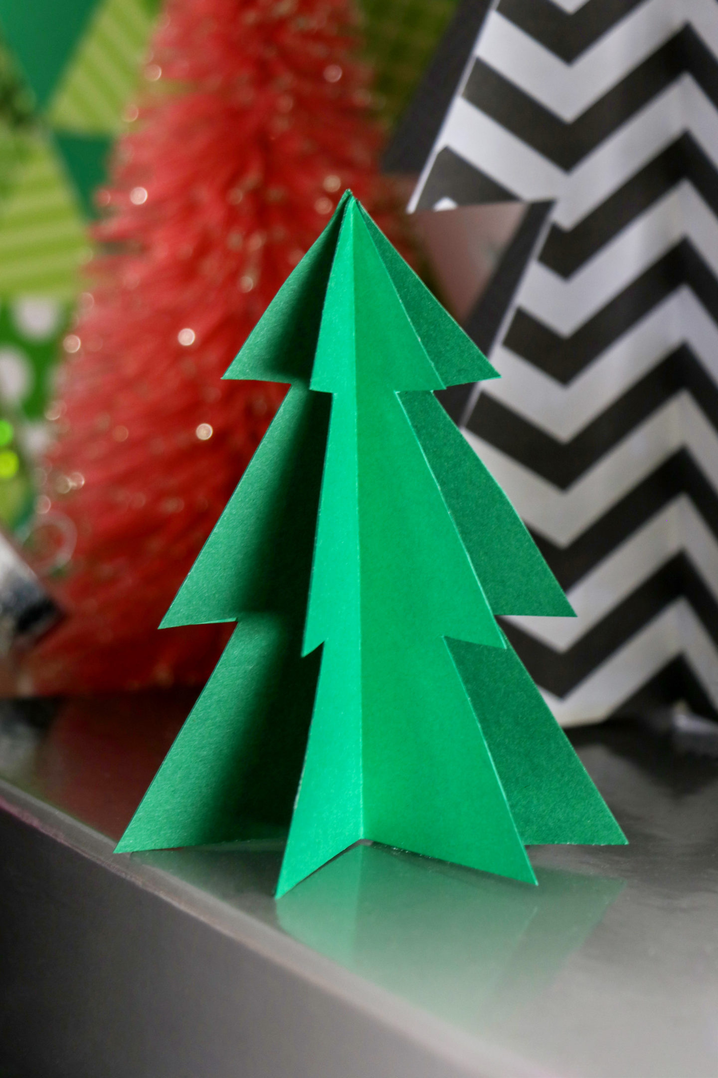 DIY LastMinute Paper Christmas Trees Karen Kavett