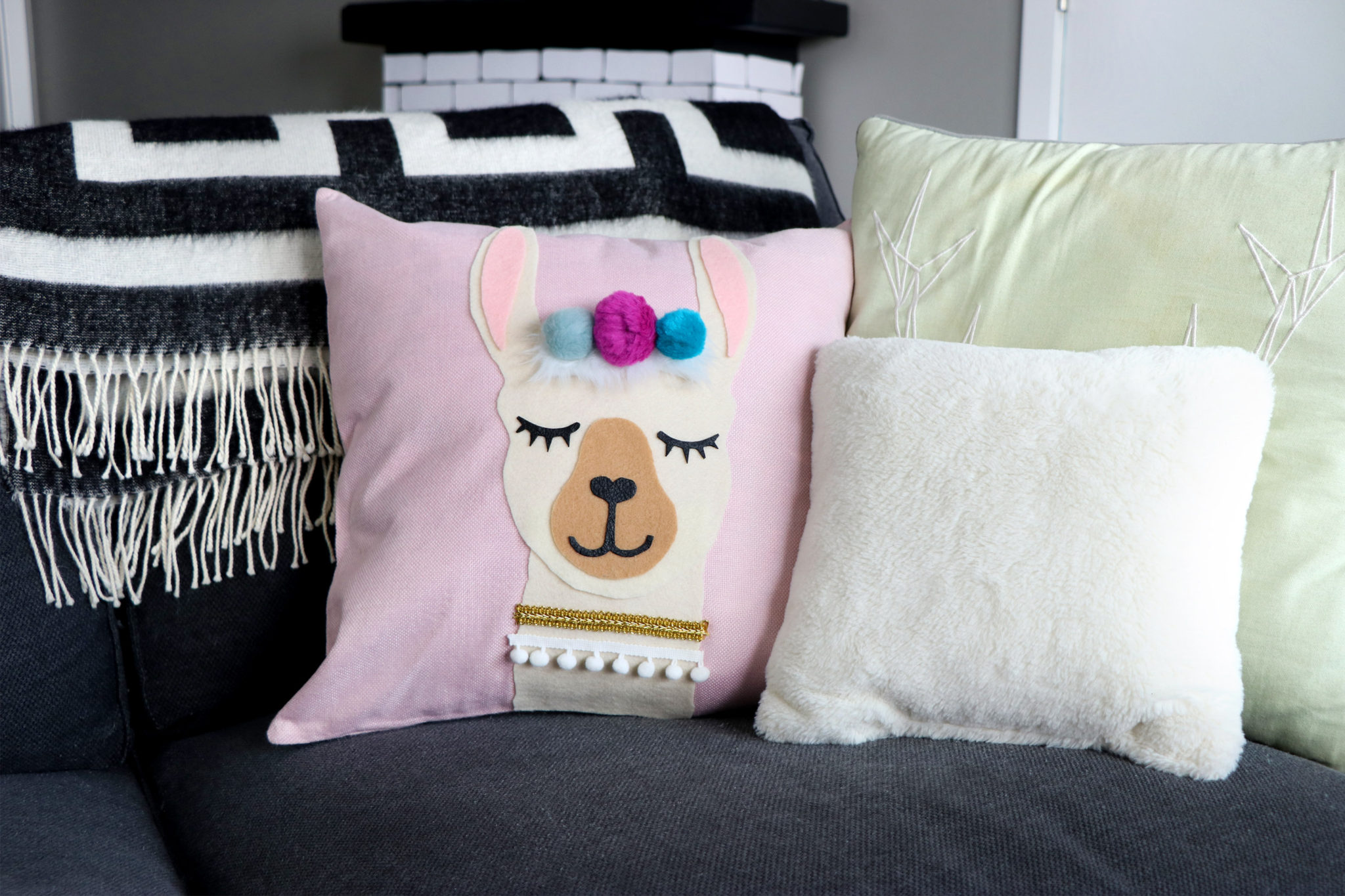 hey squishy llama pillow