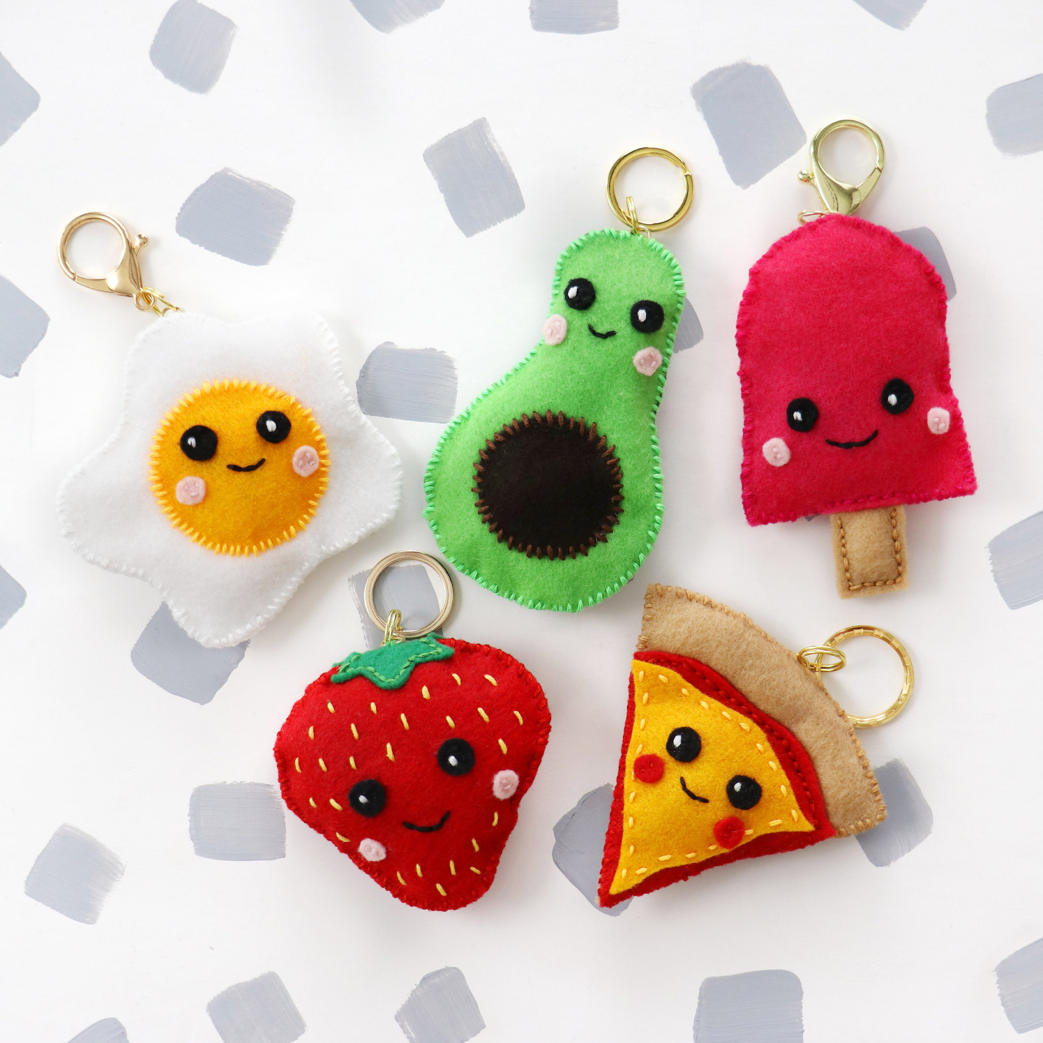 DIY Food Plushie Key Chains - Karen Kavett