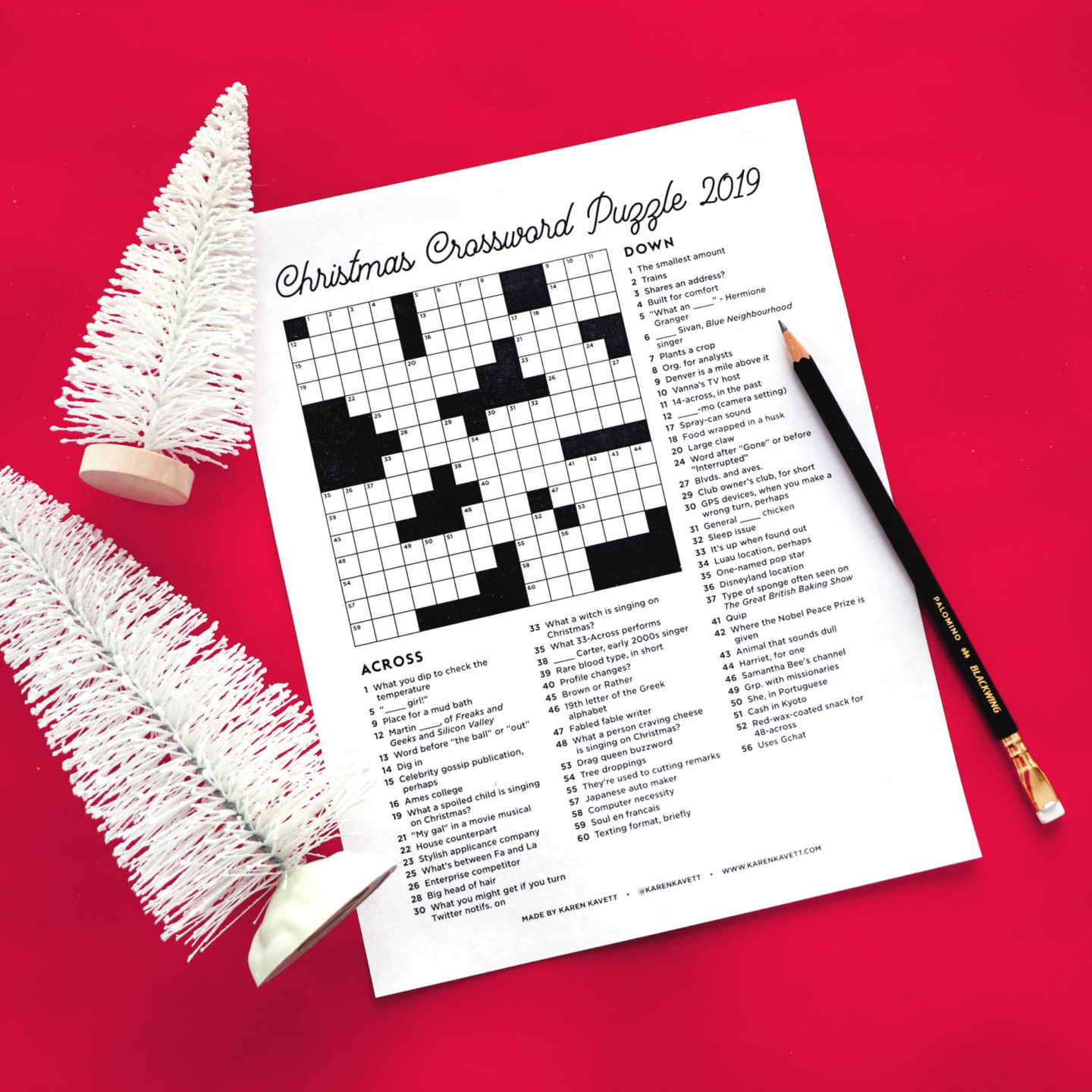 Christmas crossword